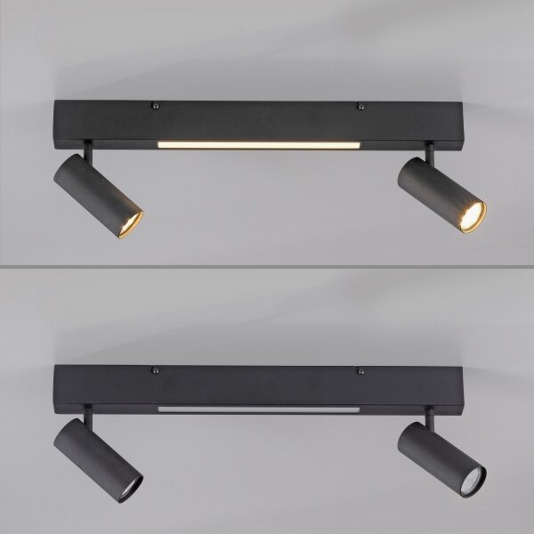Schöner Wohnen 11793-18 - LED точково осветително тяло DANTE 2xGU10/10W+LED/7,2W черно