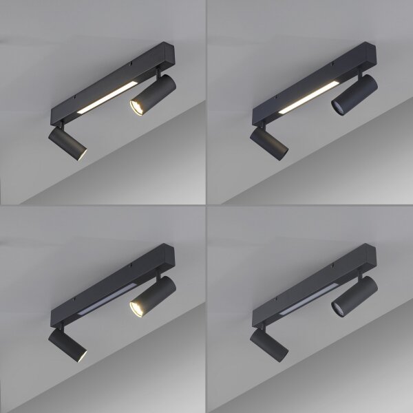 Schöner Wohnen 11793-18 - LED точково осветително тяло DANTE 2xGU10/10W+LED/7,2W черно
