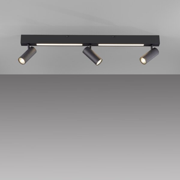 Schöner Wohnen 11794-18 - LED точково осветително тяло DANTE 3xGU10/10W+LED/14,4W черно
