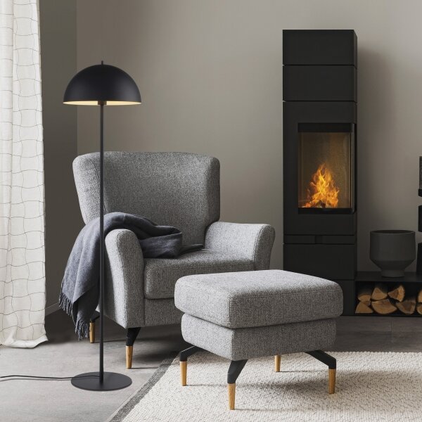 Schöner Wohnen 11727-18 - Подова лампа ALI 1xE27/25W/230V черна