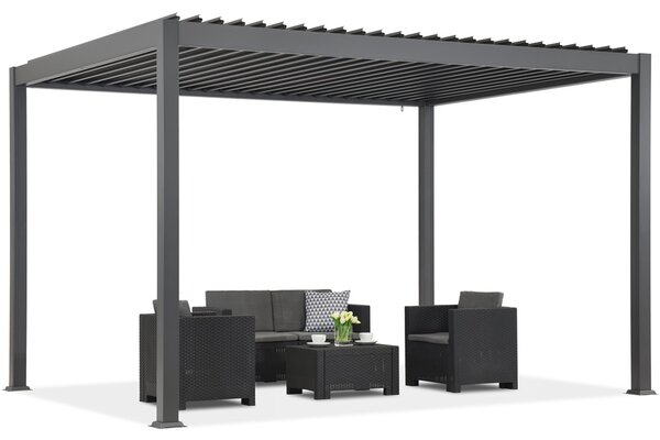 Lagos Premium 3x4 Garden Point свободностояща пергола за тераса антрацит и бяло