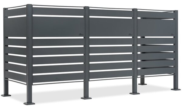 Корпус за 3 контейнера за отпадъци 120l или 240l Halen CoverTech антрацит