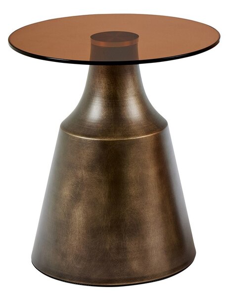 Кафява стоманена кръгла масичка за кафе ø 45 cm Dunsley – Actona
