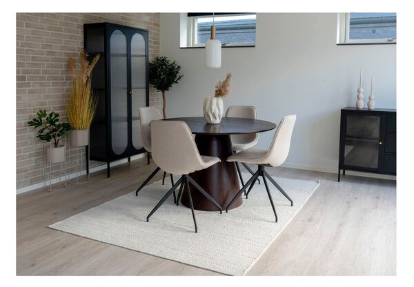 Кръгла маса за хранене с плот от орехово дърво ø 120 cm Bolton - House Nordic