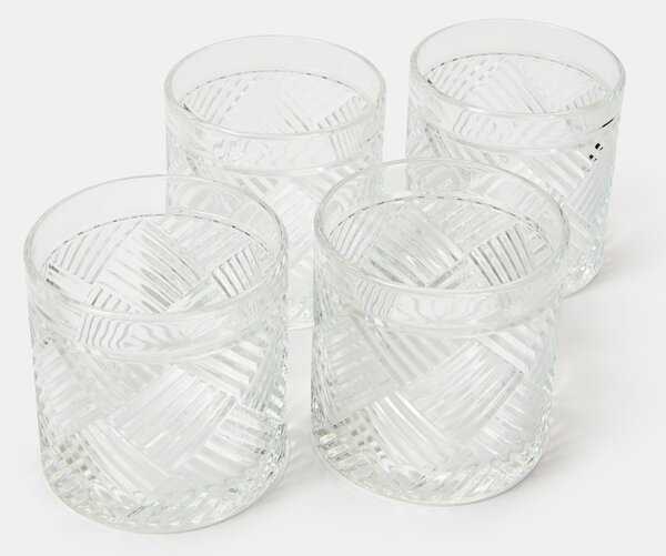 Sinsay - Чаши с декоративни улеи 4 pack - clear