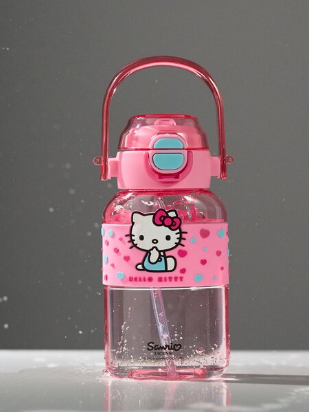Sinsay - Бутилка с дръжка и сламка Hello Kitty - многоцветен