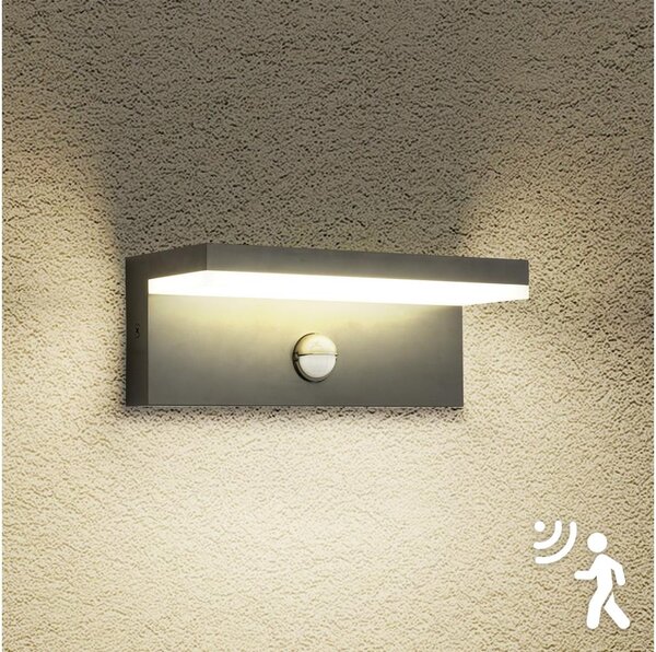 Brilagi-LED Външно стенно осветително тяло със сензор TESSI LED/10W/230V, антрацит, IP54