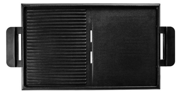 Електрически грил с подвижни плочи Gastroback Advanced Pro 42523, 2300W, 50х30 см, 90-240°C, Гладка/оребрена, Незалепваща, Тава за мазнина, Черен/инокс