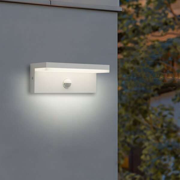 Brilagi -LED Външна стенна лампа с сензор TESSI LED/10W/230V бяла IP54