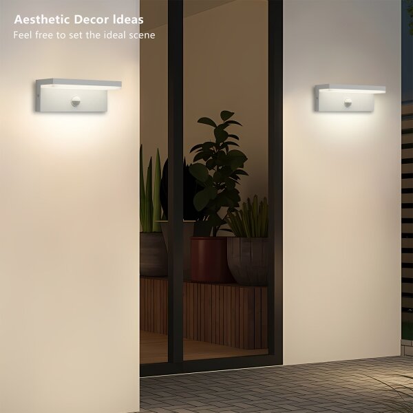 Brilagi -LED Външна стенна лампа с сензор TESSI LED/10W/230V бяла IP54