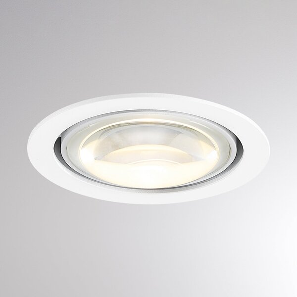 Molto Luce LED осветително тяло за вграждане в таван MAG MINI, бяло, Ø 10 см, CCT 18 V, Бял, Дневна/трапезария, Алуминий, Модерен, Осветителни тела за вграждане кръгли
