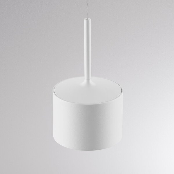 Molto Luce LED висяща лампа MAG MINI, бяла, Ø 9 см, CCT, с регулиране на яркостта, метал, Затъмняване, Бял, Дневна/трапезария, Алуминий, Модерен