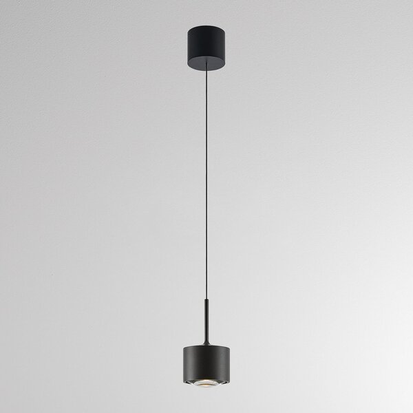 Molto Luce LED висяща лампа MAG MINI, черна, Ø 9 см, CCT, с регулиране на яркостта, метал, Затъмняване, Черен, Дневна/трапезария, Алуминий, Модерен