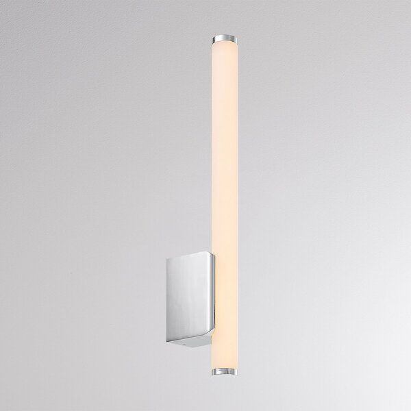 Molto Luce LED стенна лампа VINA UP S, хромиран цвят, височина 40 см, IP44 CCT, Металик, Баня, Алуминий, Модерен
