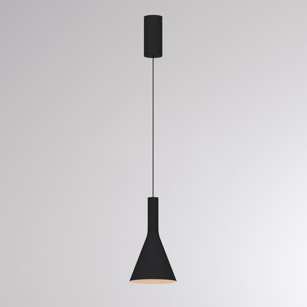 Molto Luce LED висяща лампа LORA I, черна, Ø 15 см, с регулиране на яркостта, 40°, CCT, Затъмняване, Черен, Дневна/трапезария, Метал, Модерен