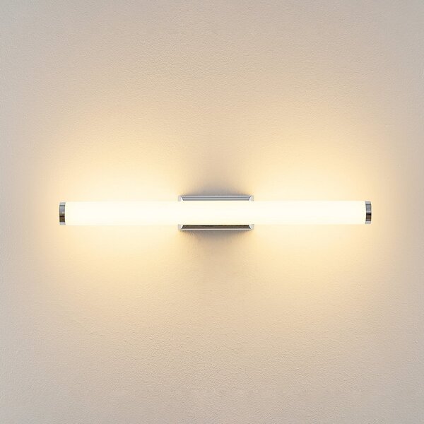 Molto Luce LED стенна лампа VINA S, хромиран цвят, ширина 40 см, IP44, CCT, Металик, Баня, Алуминий, Модерен