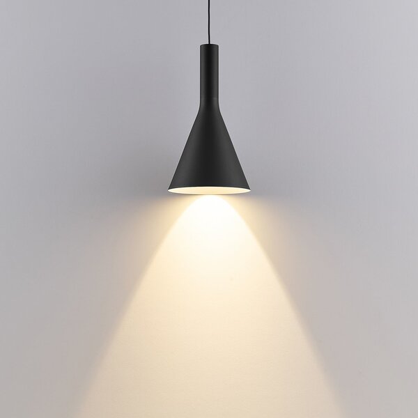 Molto Luce LED висяща лампа LORA I, черна, Ø 15 см, с регулиране на яркостта, 40°, CCT, Затъмняване, Черен, Дневна/трапезария, Метал, Модерен