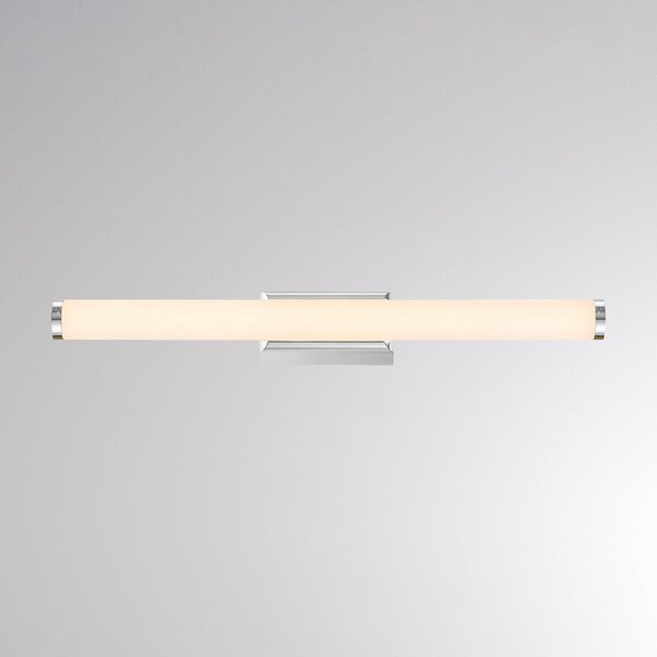 Molto Luce LED стенна лампа VINA S, хромиран цвят, ширина 40 см, IP44, CCT, Металик, Баня, Алуминий, Модерен