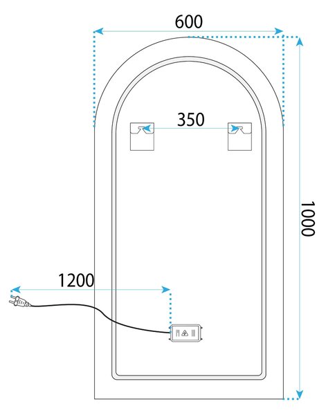 Огледало LED 60x100cm DART GOLD