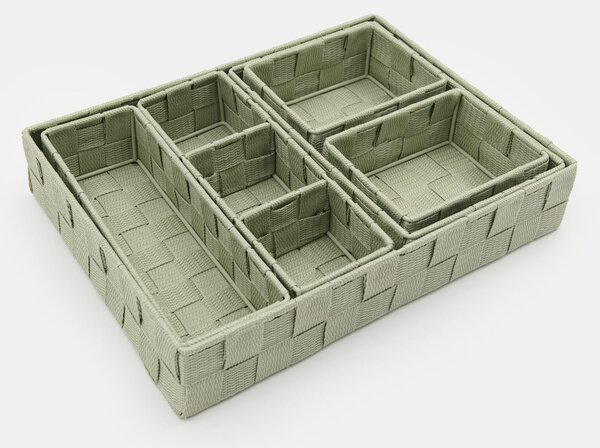 Sinsay - Комплект кутии за съхранение 6 pack - пепелнозелено