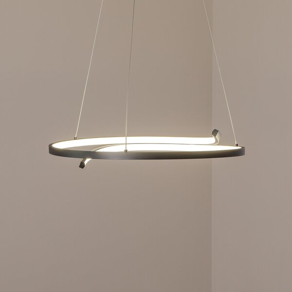 Milagro Lighting LED висяща лампа Lorenzo, метал, черна, 4000 K, Черен, Дневна/трапезария, Метал, Модерен