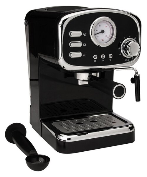 Еспресо машина Gastroback Basic 42615, 1100W, 15 bar, 1.25 l, Затопляне на чаши, Подвижни части, Порт-филтър, Черен