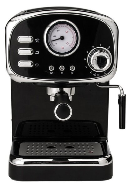 Еспресо машина Gastroback Basic 42615, 1100W, 15 bar, 1.25 l, Затопляне на чаши, Подвижни части, Порт-филтър, Черен