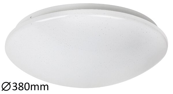 RABALUX Плафон Lucas 3938 LED/ бял, 24W 1350lm 4000K, звезден ефект, IP20, D380mm - 3938