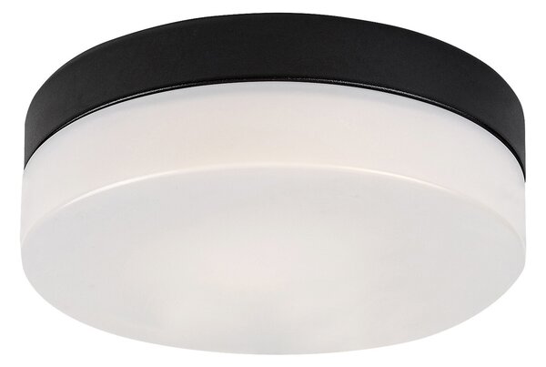 RABALUX Gaelo, indoor ceiling lamp, black metal lamp with white plastic shade, 15W, with shade: 1150lm, without shade: 1500lm, 4