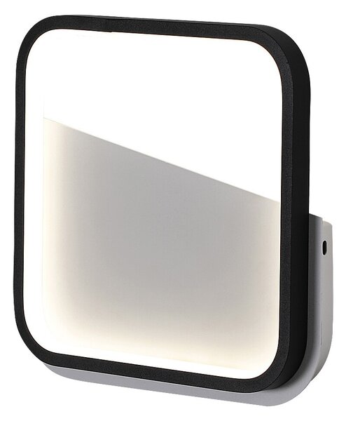 RABALUX Razzi, indoor wall lamp, black metal lamp with white silicon shade, 13W, with shade: 670lm, without shade: 1430lm, 4000K