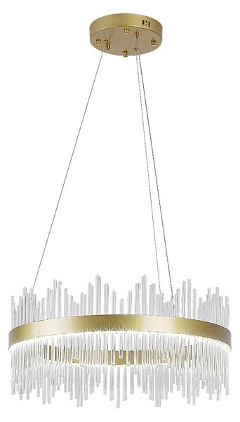 RABALUX Mabel, indoor pendant lamp, gold metal lamp with transparent glass shade, 36W, with shade: 2480lm, without shade: 2700lm