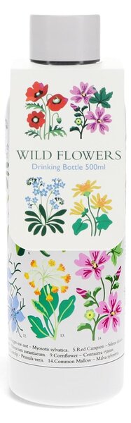 Бяла бутилка от неръждаема стомана 500 ml Wild Flowers – Rex London