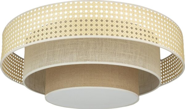 Duolla - LED Плафониера LUNETA LED/26W/230V Ø 60 см 4000K ратан/бежов