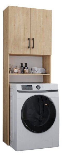 Мебел за пералня Holton TopMebel от меламин в цвят сапфирен дъб 65,5x30x180см