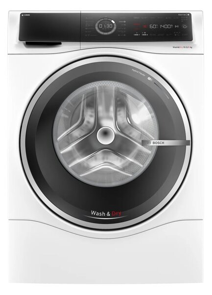 Пералня със сушилня Bosch WNC254A0BY, клас A/D, 10.5 кг. капацитет на пералня/6 кг. на сушилня, 1400 оборота в минута, свободностояща, 60 cm ширина, SpeedPerfect, WaterPerfect Plus, AutoDry, бяла