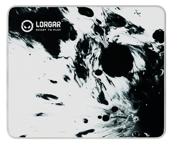 Подложка за мишка Lorgar Advanced MPA14M, гейминг, черно-бяла, 360 x 300 x 3 мм