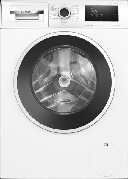 Перална машина Bosch WAN2406NBY, клас A, 8 кг. капацитет, 1200 оборота, свободностояща, 60cm ширина, Iron Assist, waveDrum 65l, бяла