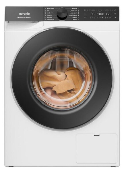 Перална машина Gorenje WG684A31, клас A, 8 кг. капацитет, 1400 оборота в минута, 15 програми, свободностояща, 60cm ширина, SterilTub, ShoeWash, IntensiveCare, бяла