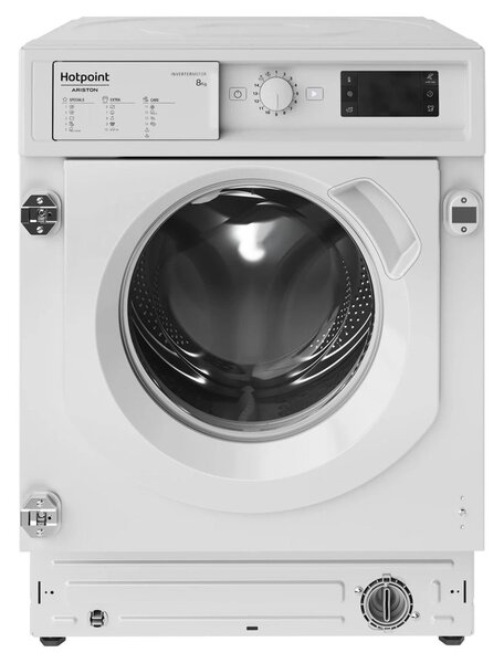 Перална машина Hotpoint Ariston BI WMHG 81485 EU, клас B, 8 кг. капацитет, 1400 оборота в минута, за вграждане, 60 cm. ширина, отложен старт, бяла