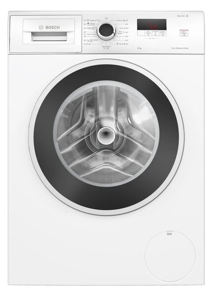 Перална машина Bosch WGE03200BY, клас A, 8 кг. капацитет, 1200 оборота в минута, 14 програми, свободностояща, 60cm ширина, Vario speed, Wave drum, бяла