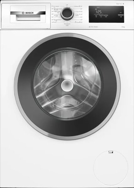 Перална машина Bosch WAN2806NBY, клас A, 8 кг. капацитет, 1400 оборота в минута, свободностояща, 60cm ширина, Iron Assist, waveDrum, бяла