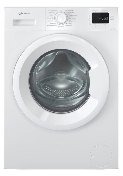 Перална машина Indesit IM 642 MY TIME EE, клас B, 6 кг. капацитет, 1200 оборота в минута, 15 програми, свободностояща, 60cm ширина, бяла