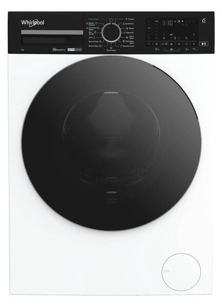 Перална машина Whirlpool WPM 87W ADS EE, клас A, 8кг. капацитет, 1400 оборота в минута, 15 програми, свободностояща, 60cm ширина, AutoDose, Steam Refresh, Child Lock, бяла