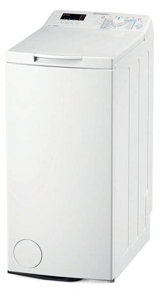 Перална машина Indesit BTW S50400 EU/N, клас C, 5кг. капацитет, 1000 оборота в минута, свободностояща, 40cm ширина, Turn&Wash програма, отложен старт, бяла