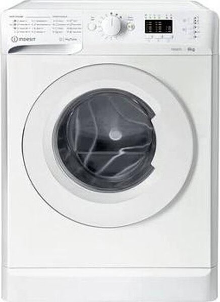 Перална машина Indesit MTWSA 61053 W EE, клас D, 6 кг. капацитет, 1000 оборота в минута, 16 програми, свободностояща, 60 cm, бяла