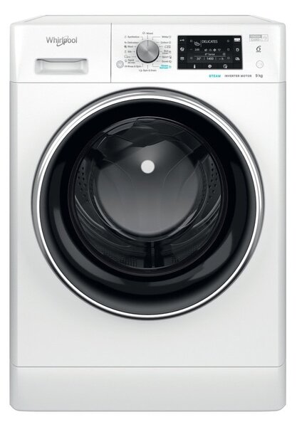 Перална машина Whirlpool FFD 9489 BCV EE, клас A, 9 кг. капацитет, 1400 оборота в минута, свободностояща, 60cm ширина, FreshCare+, 6th Sense, отложен старт, бяла