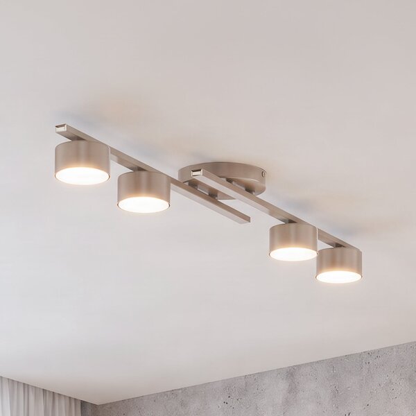 EMIBIG LIGHTING Таванна лампа FRAGMENT, бежова, дължина 87 см, 4-лампова, метална, Затъмняване, Бежов, Дневна/трапезария, Метал, Модерен, Полукръгъл таван с разстояния
