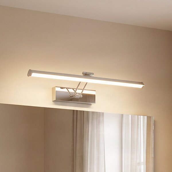 Lindby Sanya LED светлина за огледало, 60 cm, Металик, Баня, Метал, Модерен