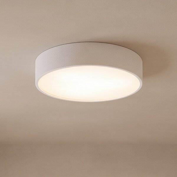TEMAR LIGHTING Таванна лампа Cleo 400, IP54, Ø 40 cm бяла, Затъмняване, Бял, Дневна/трапезария, Метал, Модерен