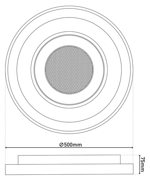 Doira LED осветление за таван, бяло, метал, Ø 50 cm, CCT, дистанционно